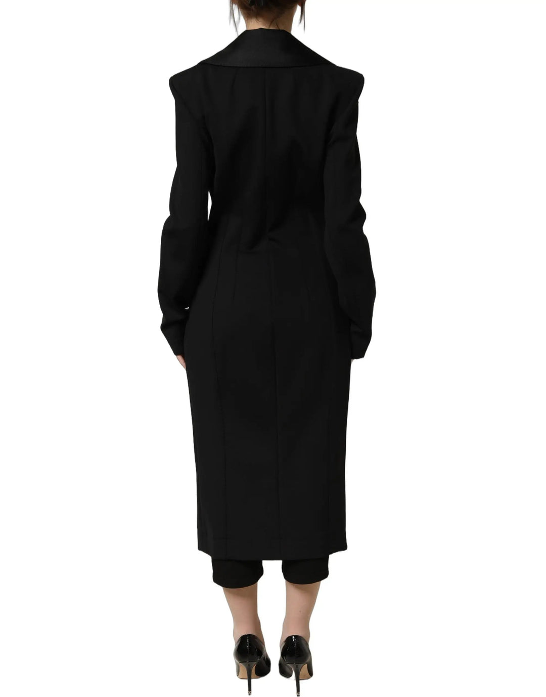 Dolce &amp; Gabbana Sample Sale | Dolce &amp; Gabbana Black Nylon Double Breasted Coat Jacket - | Designer outlet