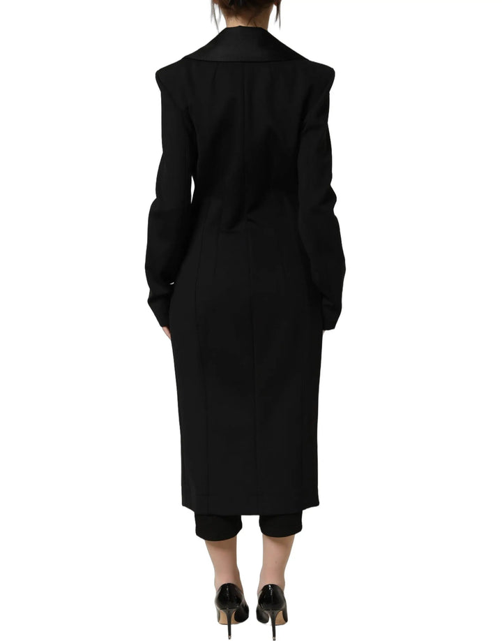Dolce &amp; Gabbana Sample Sale | Dolce &amp; Gabbana Black Nylon Double Breasted Coat Jacket - | Designer outlet