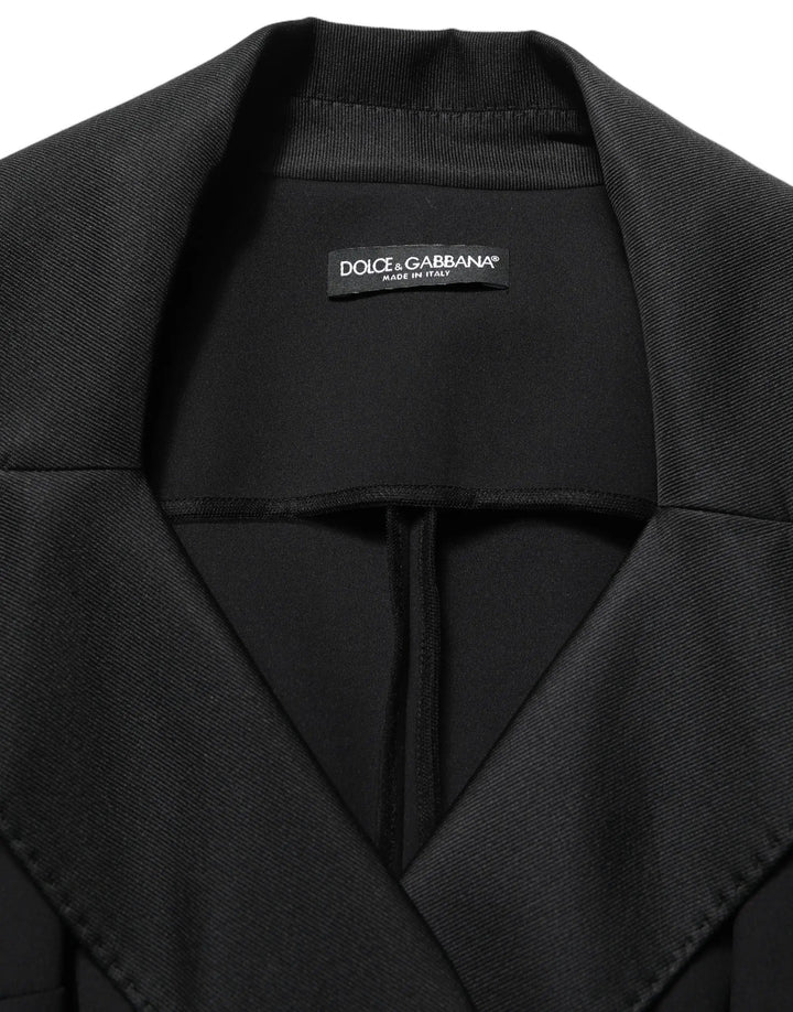 Dolce &amp; Gabbana Sample Sale | Dolce &amp; Gabbana Black Nylon Double Breasted Coat Jacket - | Designer outlet