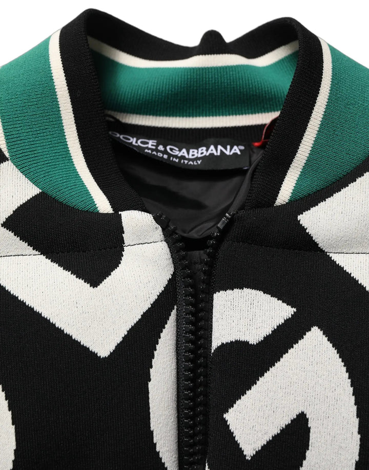 Dolce &amp; Gabbana Sample Sale | Dolce &amp; Gabbana Multicolor Logo Full Zip Bomber Jacket - | Designer outlet
