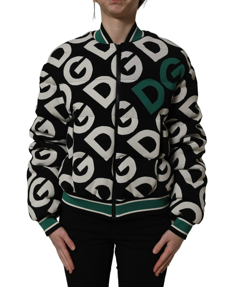 Dolce &amp; Gabbana Sample Sale | Dolce &amp; Gabbana Multicolor Logo Full Zip Bomber Jacket - | Designer outlet