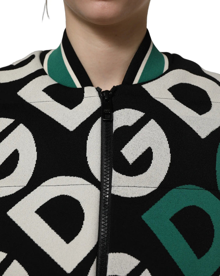 Dolce &amp; Gabbana Sample Sale | Dolce &amp; Gabbana Multicolor Logo Full Zip Bomber Jacket - | Designer outlet