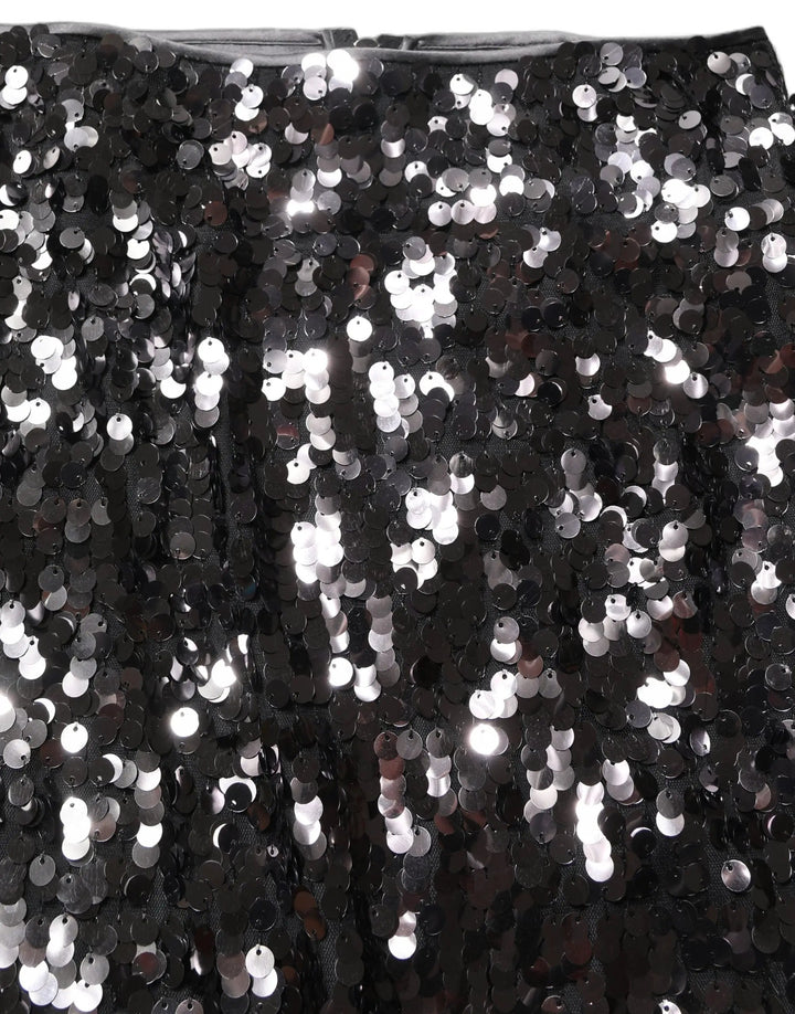 Dolce &amp; Gabbana Sample Sale | Dolce &amp; Gabbana Brown Sequinned Embellished PencilCut Skirt - | Designer outlet