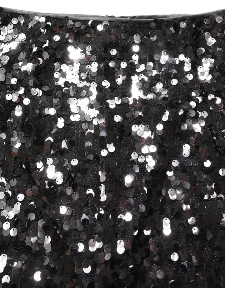 Dolce &amp; Gabbana Sample Sale | Dolce &amp; Gabbana Brown Sequinned Embellished Pencil Cut Skirt - | Designer outlet