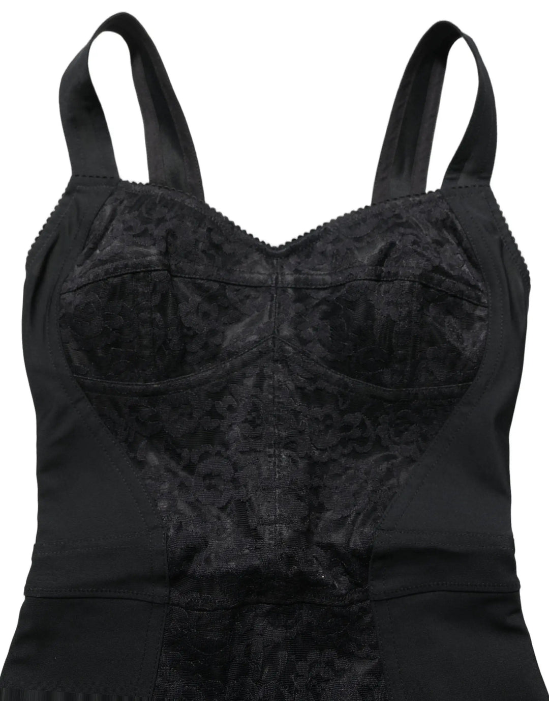 Dolce &amp; Gabbana Sample Sale | Dolce &amp; Gabbana Black Floral Lace Corset Bodycon Bodysuit - | Designer outlet
