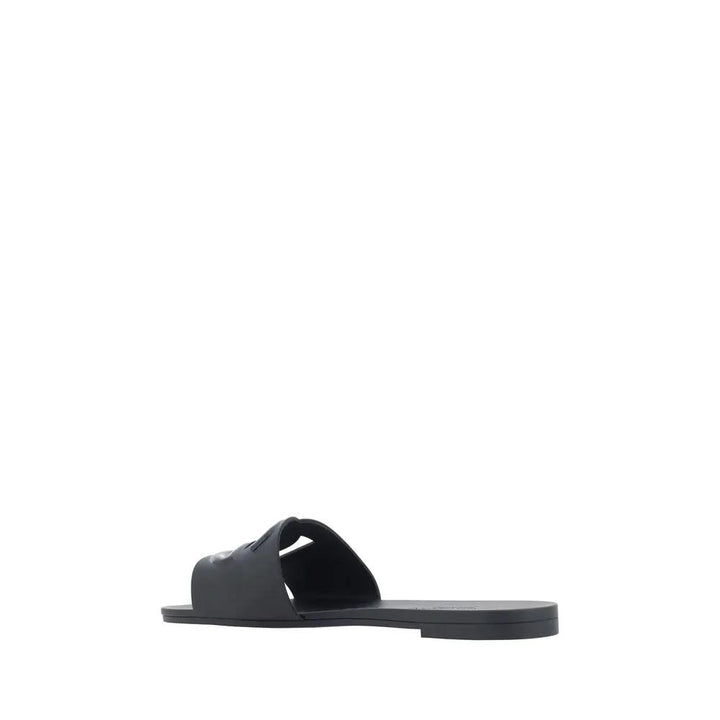 Dolce &amp; Gabbana Sample Sale | Dolce &amp; Gabbana Black Rubber Flat Sandals - | Designer outlet