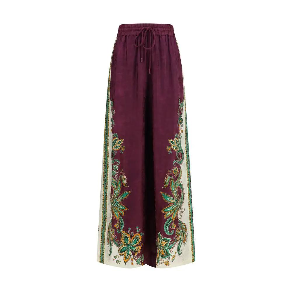 Alemais Sample Sale | Alemais Purple Viscose Casual Pants - | Designer outlet
