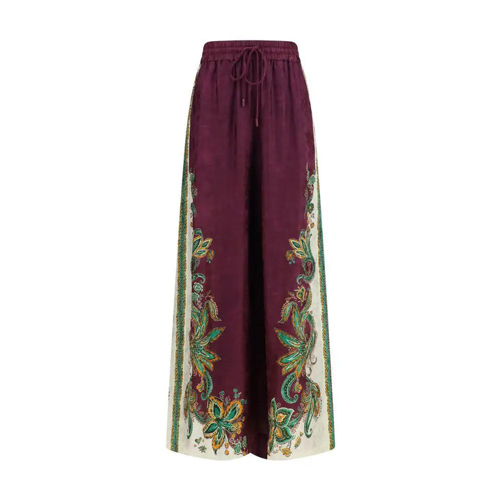 Alemais Sample Sale | Alemais Purple Viscose Casual Pants - | Designer outlet