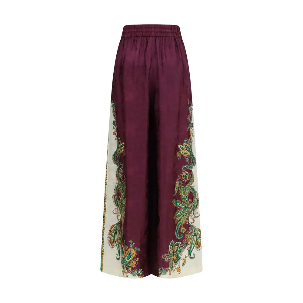 Alemais Sample Sale | Alemais Purple Viscose Casual Pants - | Designer outlet