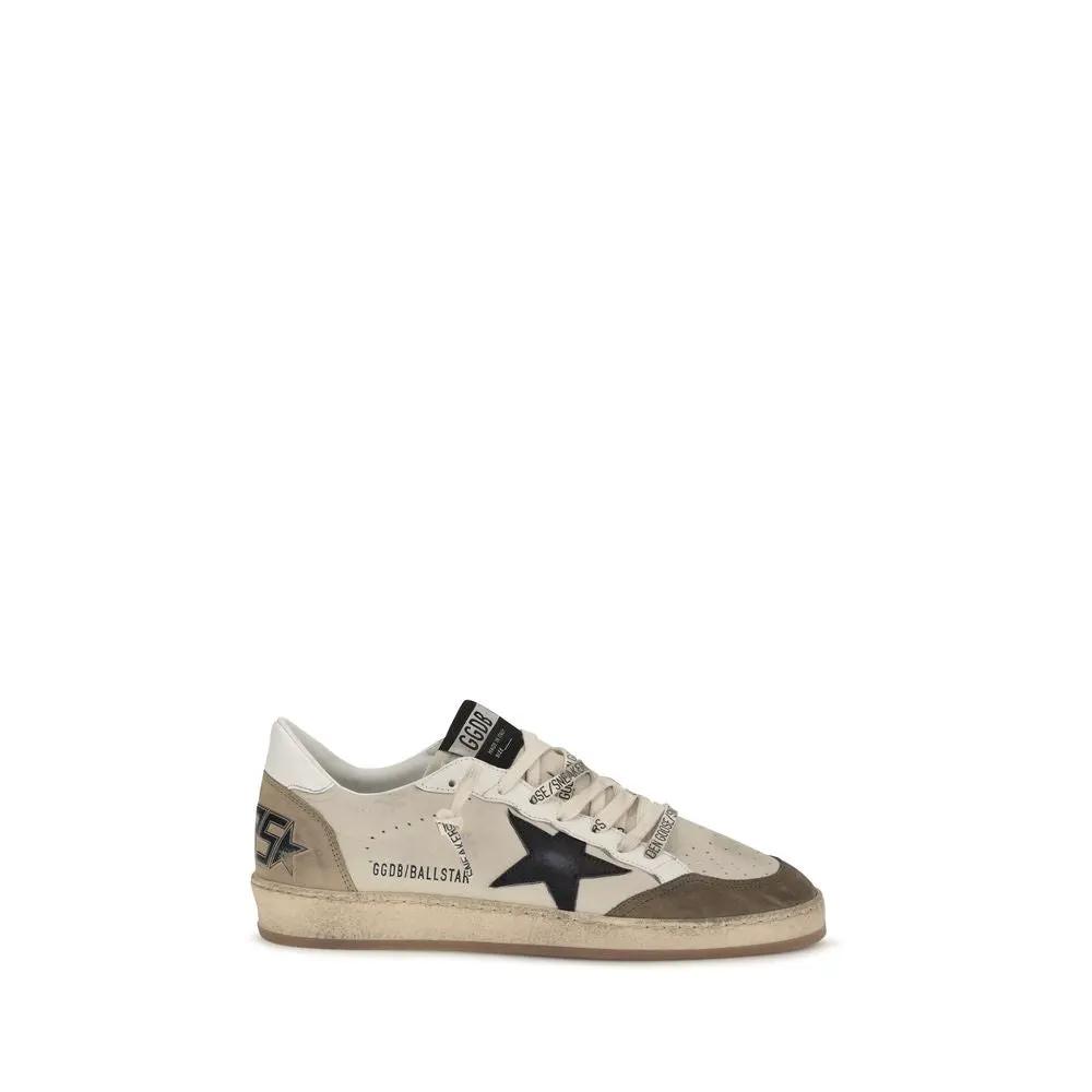 Golden Goose Sample Sale | Golden Goose White Calf Leather Bos Taurus Low Top Sneakers - | Designer outlet