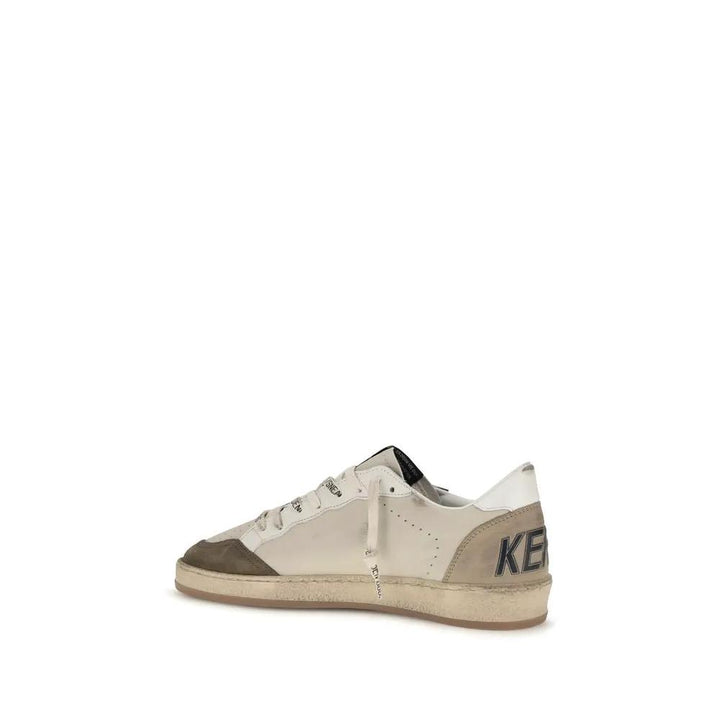 Golden Goose Sample Sale | Golden Goose White Calf Leather Bos Taurus Low Top Sneakers - | Designer outlet