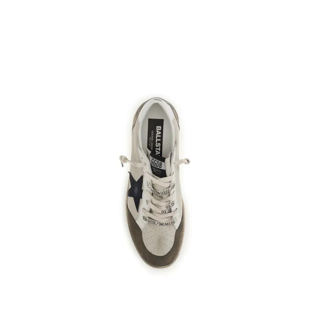 Golden Goose Sample Sale | Golden Goose White Calf Leather Bos Taurus Low Top Sneakers - | Designer outlet
