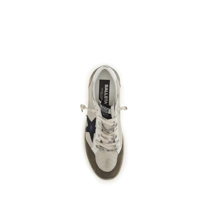 Golden Goose Sample Sale | Golden Goose White Calf Leather Bos Taurus Low Top Sneakers - | Designer outlet
