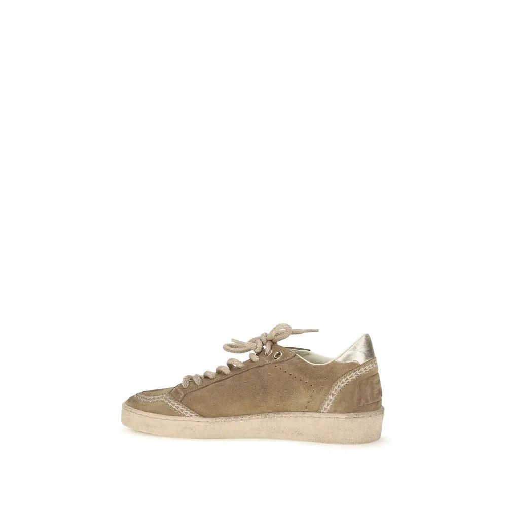 Golden Goose Sample Sale | Golden Goose Beige Calf Leather Bos Taurus Athletic Sneakers - | Designer outlet