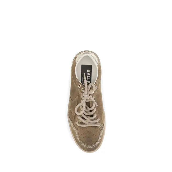 Golden Goose Sample Sale | Golden Goose Beige Calf Leather Bos Taurus Athletic Sneakers - | Designer outlet
