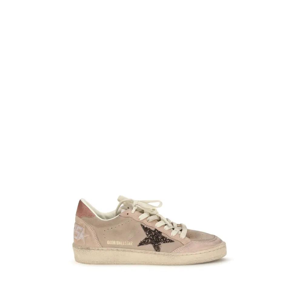 Golden Goose Sample Sale | Golden Goose Beige Calf Leather Bos Taurus Low Top Sneakers - | Designer outlet