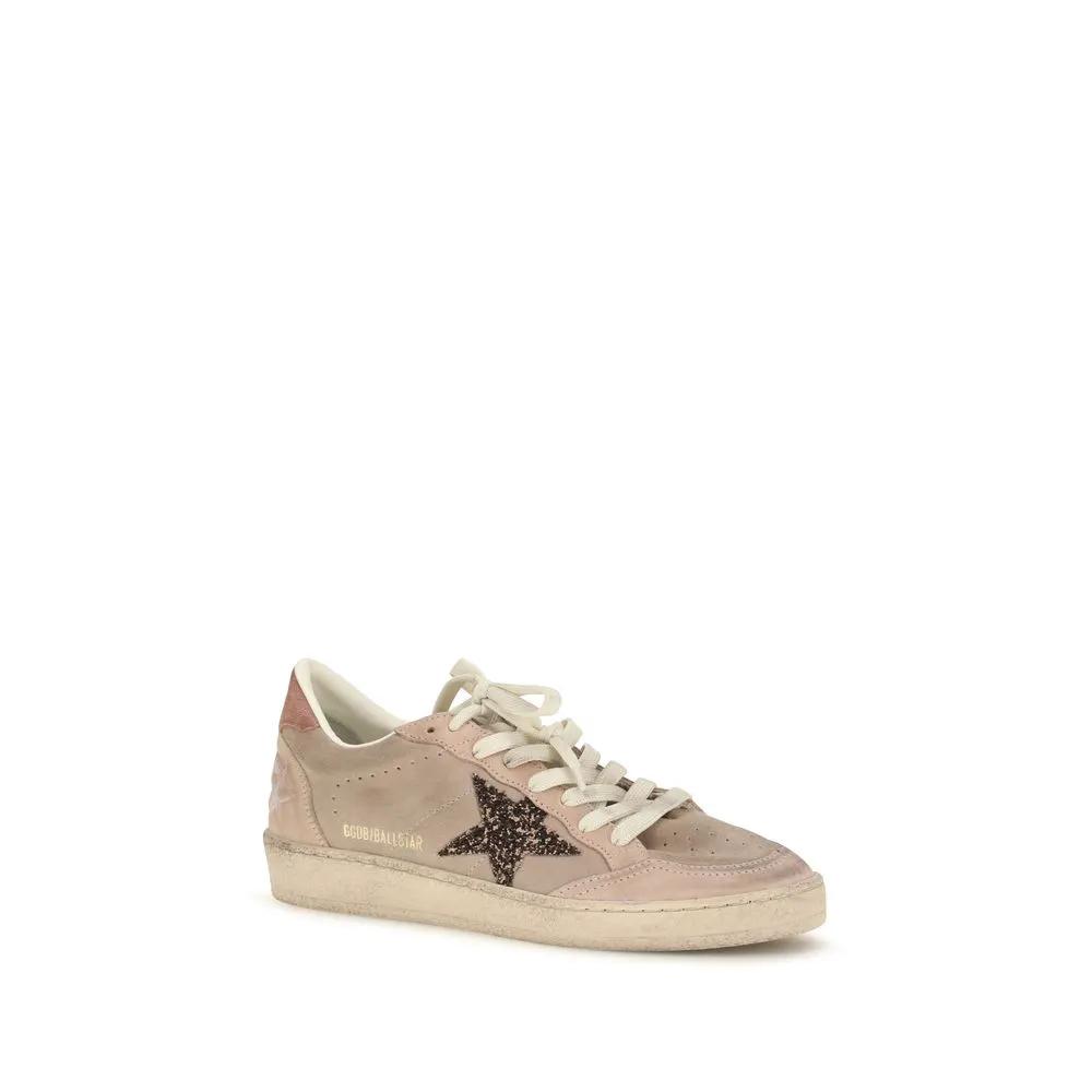 Golden Goose Sample Sale | Golden Goose Beige Calf Leather Bos Taurus Low Top Sneakers - | Designer outlet
