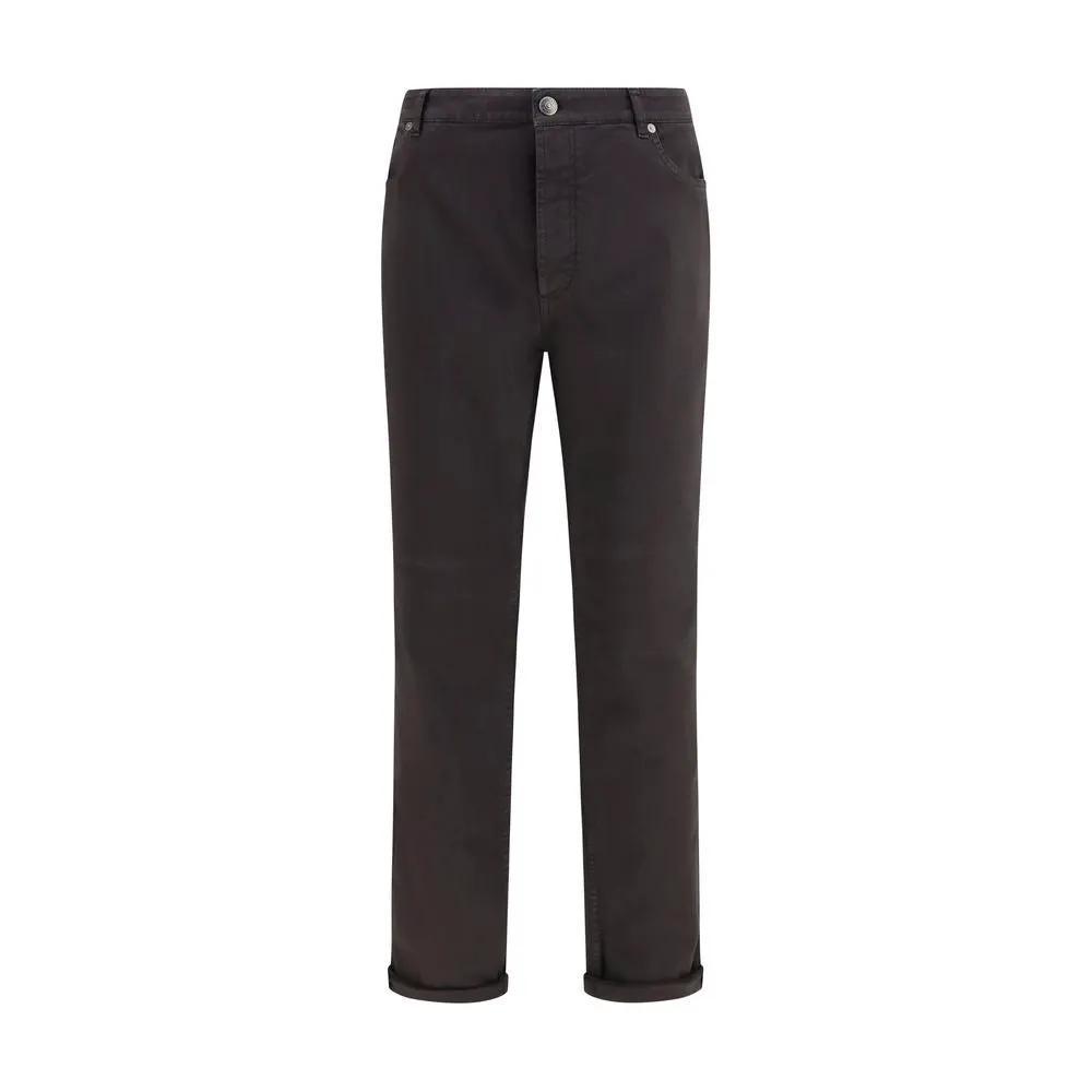 Brunello Cucinelli Sample Sale | Brunello Cucinelli Brown Cotton Cropped Jeans - | Designer outlet