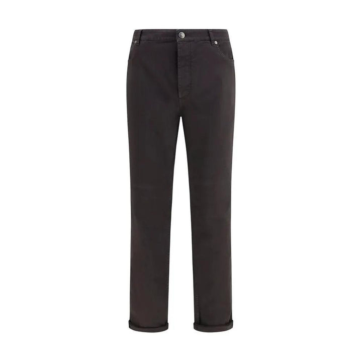 Brunello Cucinelli Sample Sale | Brunello Cucinelli Brown Cotton Cropped Jeans - | Designer outlet