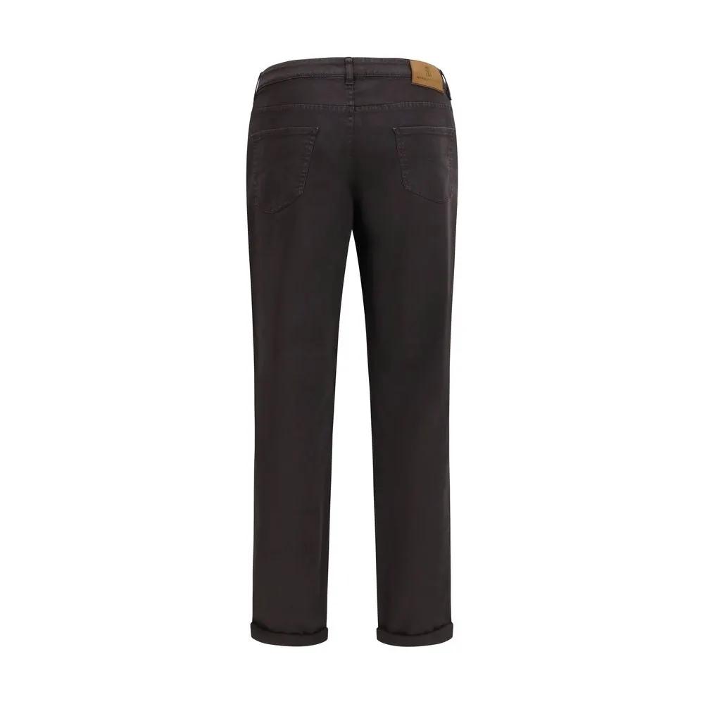 Brunello Cucinelli Sample Sale | Brunello Cucinelli Brown Cotton Cropped Jeans - | Designer outlet