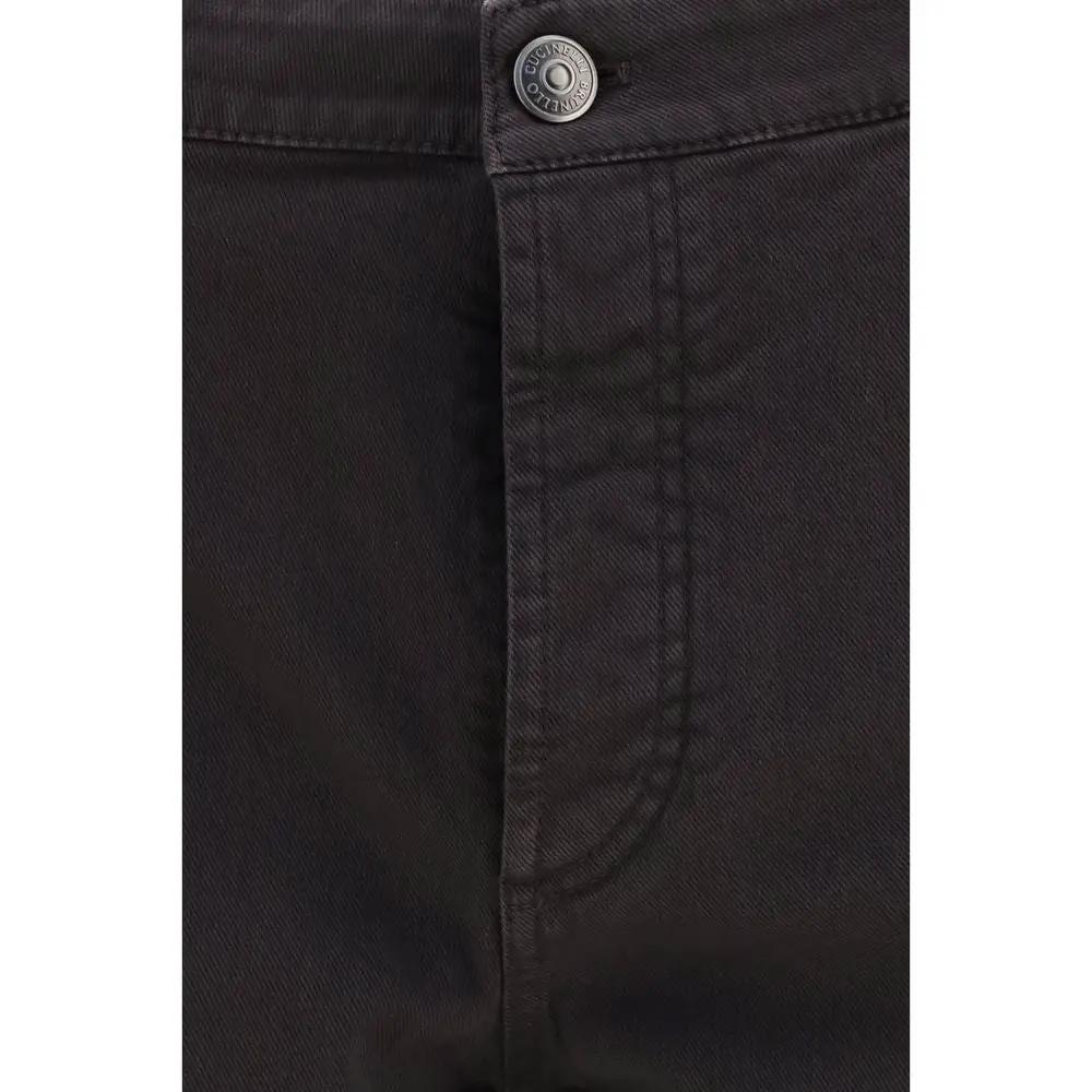 Brunello Cucinelli Sample Sale | Brunello Cucinelli Brown Cotton Cropped Jeans - | Designer outlet