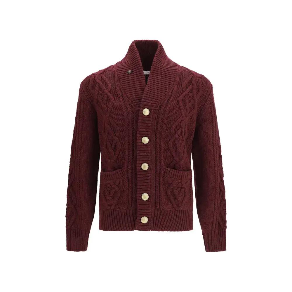 Brunello Cucinelli Sample Sale | Brunello Cucinelli Bordeaux Cashmere Cardigan - | Designer outlet