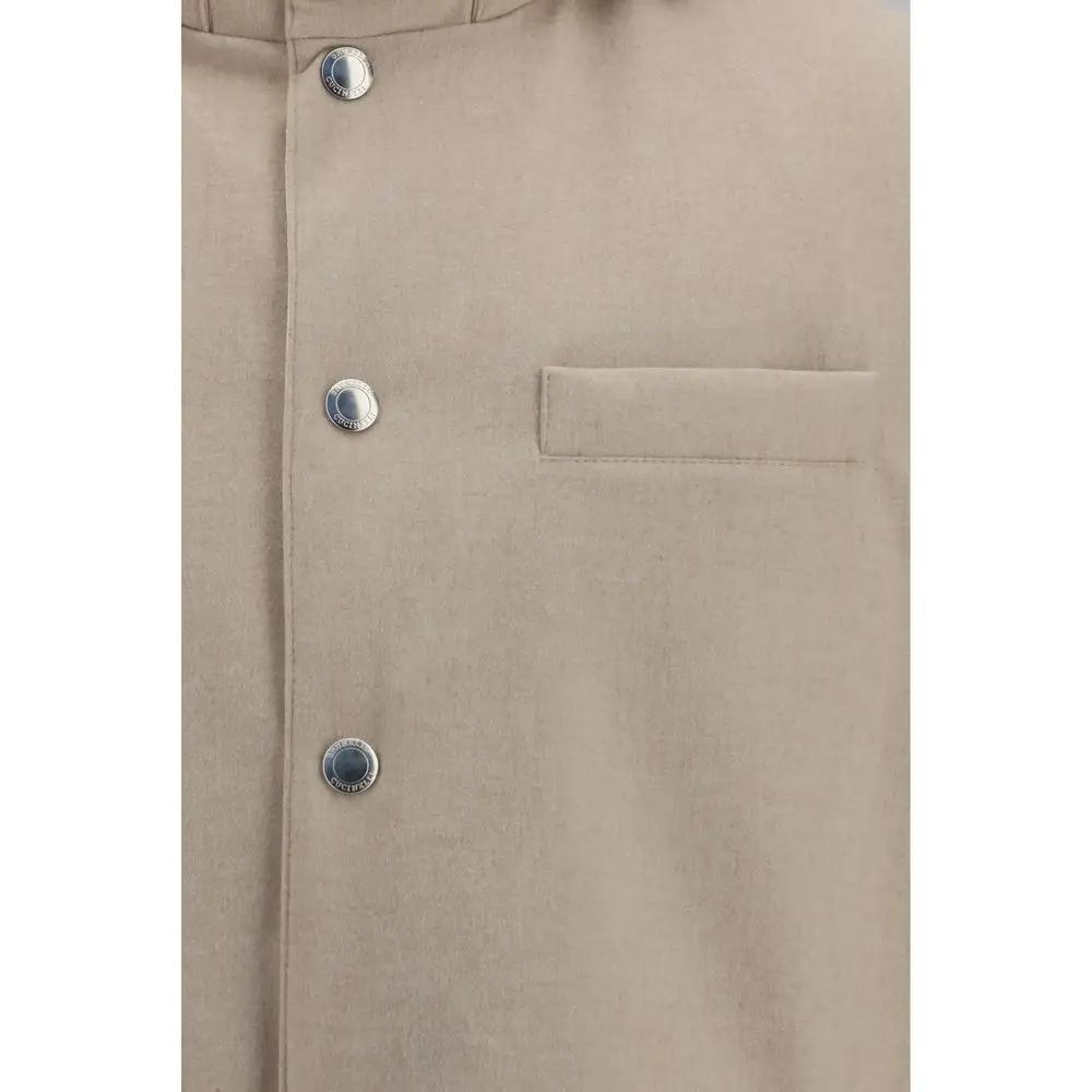 Brunello Cucinelli Sample Sale | Brunello Cucinelli Beige Wool Oves Aries Sleeveless Jacket - | Designer outlet