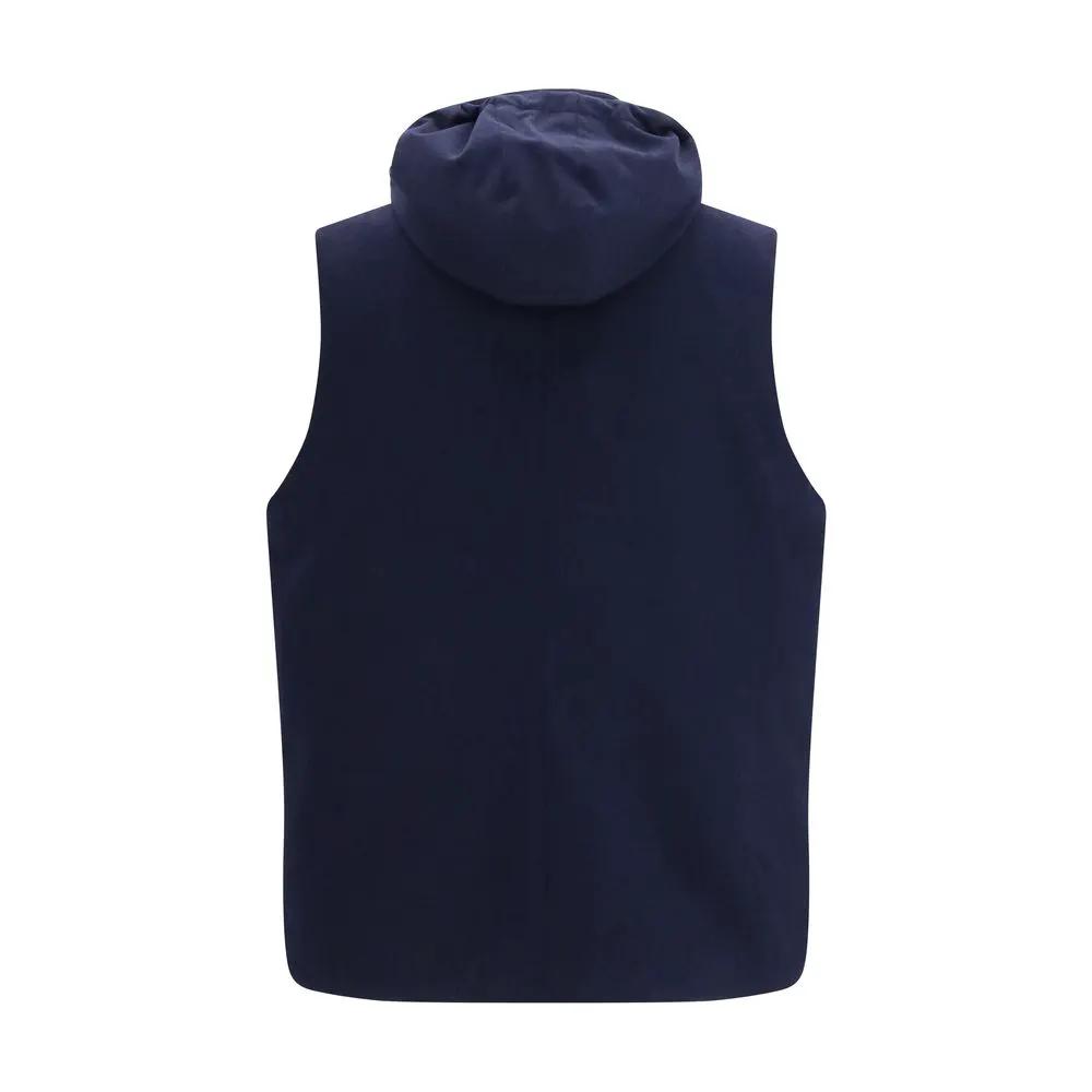 Brunello Cucinelli Sample Sale | Brunello Cucinelli Blue Wool Oves Aries Sleeveless Jacket - | Designer outlet