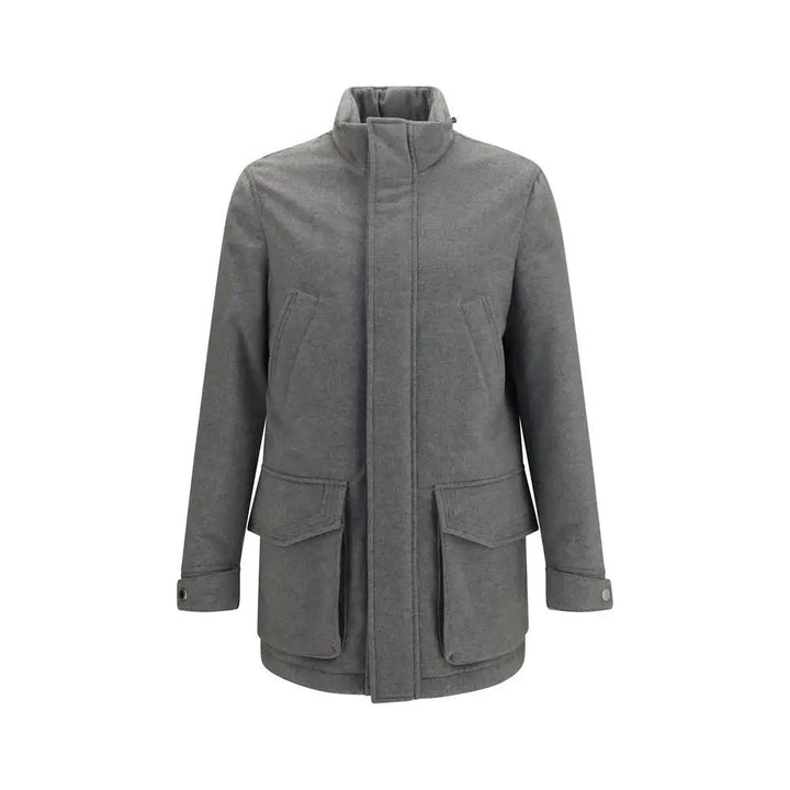 Brunello Cucinelli Sample Sale | Brunello Cucinelli Gray Cashmere Full-Length Jacket - | Designer outlet