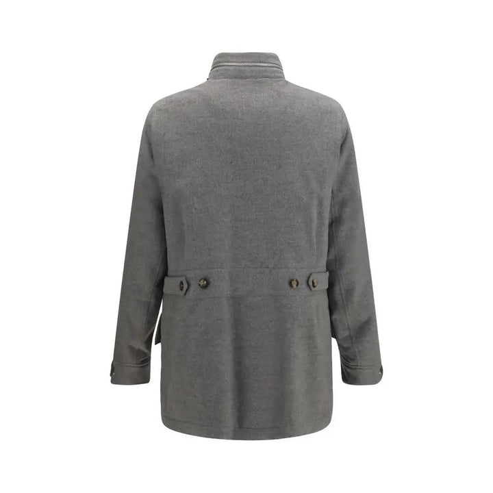 Brunello Cucinelli Sample Sale | Brunello Cucinelli Gray Cashmere Full-Length Jacket - | Designer outlet