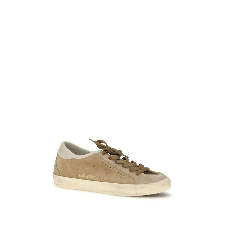 Golden Goose Sample Sale | Golden Goose Beige Calf Leather Bos Taurus Low Top Sneakers - | Designer outlet