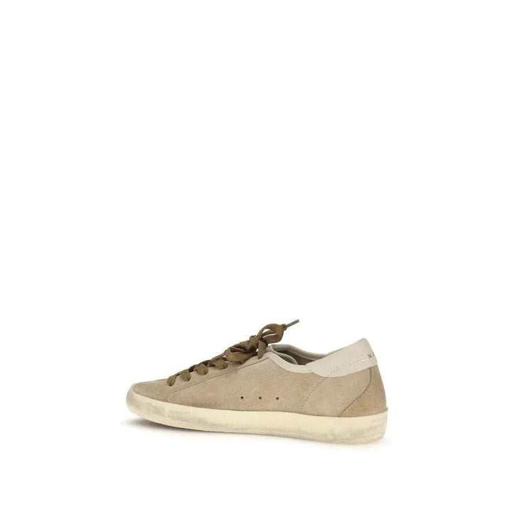 Golden Goose Sample Sale | Golden Goose Beige Calf Leather Bos Taurus Low Top Sneakers - | Designer outlet