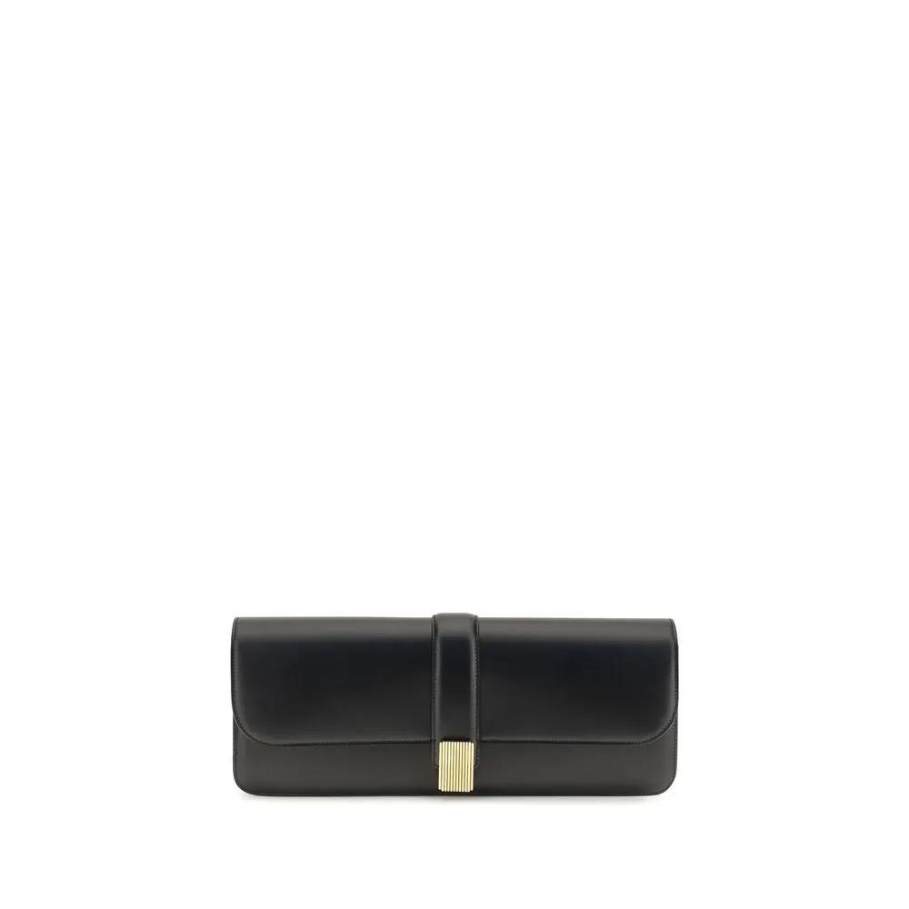 Khaite Sample Sale | Khaite Black Calf Leather Bos Taurus Clutch Bag - | Designer outlet