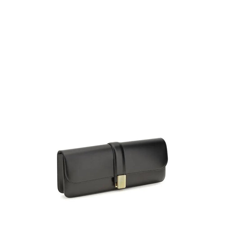 Khaite Sample Sale | Khaite Black Calf Leather Bos Taurus Clutch Bag - | Designer outlet
