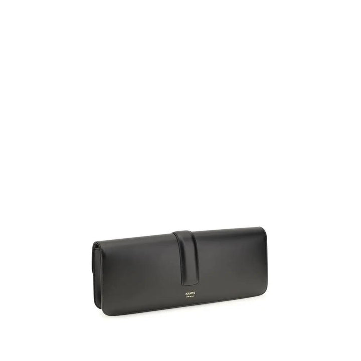 Khaite Sample Sale | Khaite Black Calf Leather Bos Taurus Clutch Bag - | Designer outlet