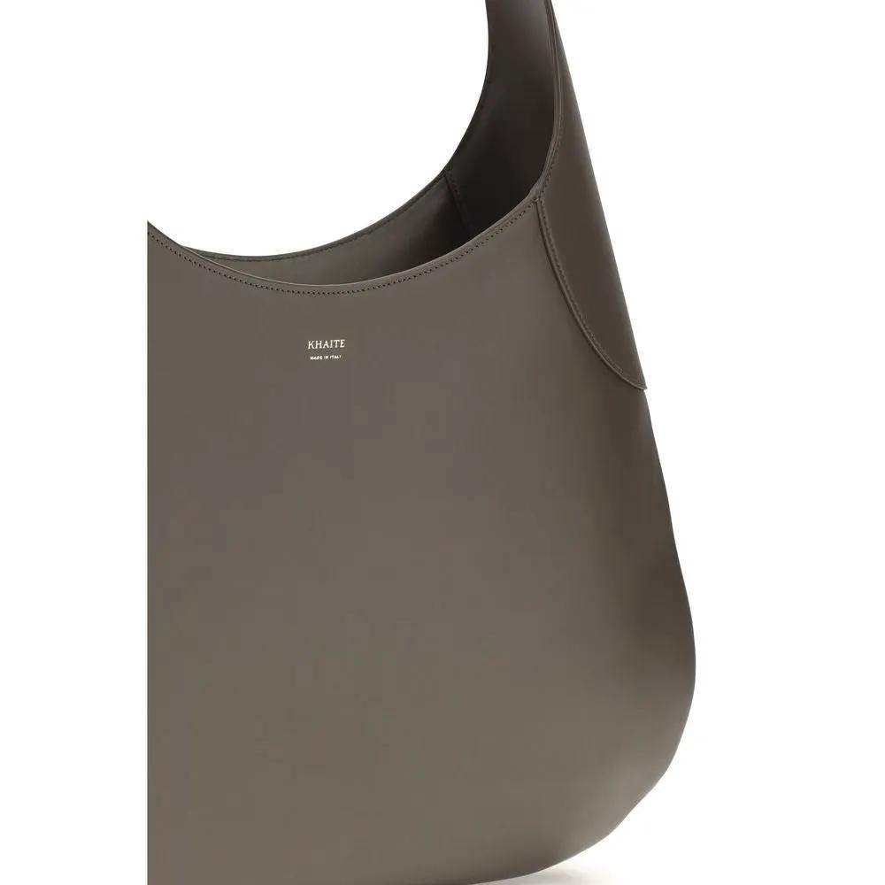 Khaite Sample Sale | Khaite Gray Calf Leather Bos Taurus Handbag - | Designer outlet