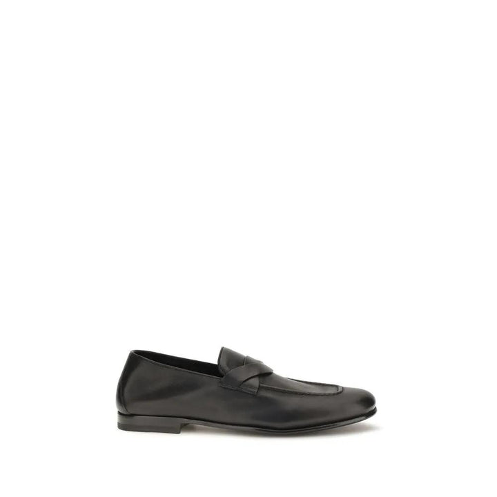 Tom Ford Sample Sale | Tom Ford Black Calf Leather Bos Taurus Slip-On Loafers - | Designer outlet