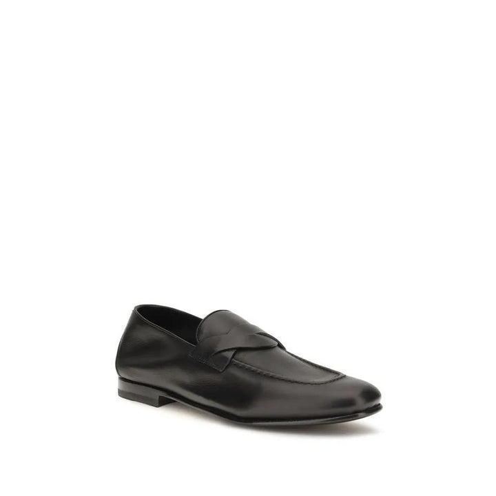 Tom Ford Sample Sale | Tom Ford Black Calf Leather Bos Taurus Slip-On Loafers - | Designer outlet