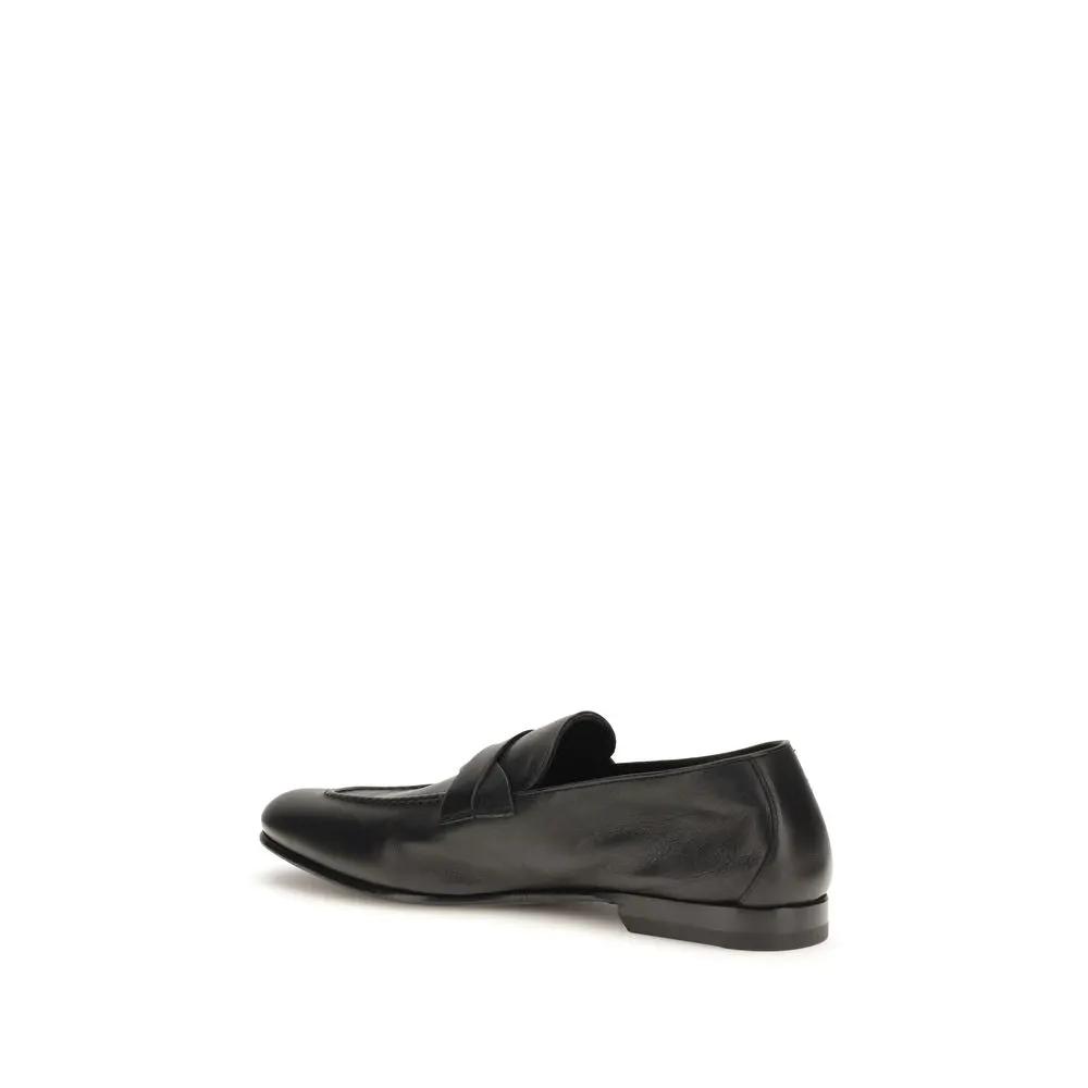 Tom Ford Sample Sale | Tom Ford Black Calf Leather Bos Taurus Slip-On Loafers - | Designer outlet