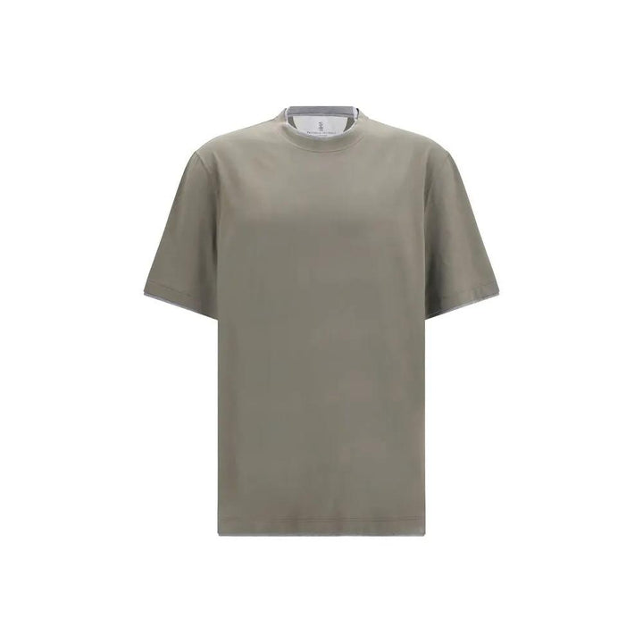 Brunello Cucinelli Sample Sale | Brunello Cucinelli Bicolor Cotton T-Shirt - | Designer outlet