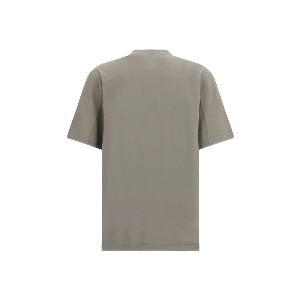 Brunello Cucinelli Sample Sale | Brunello Cucinelli Bicolor Cotton T-Shirt - | Designer outlet