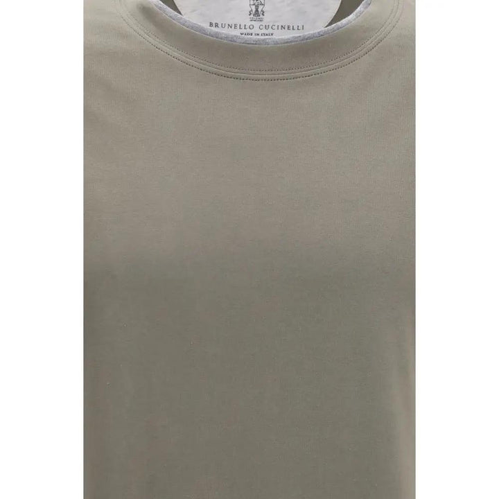 Brunello Cucinelli Sample Sale | Brunello Cucinelli Bicolor Cotton T-Shirt - | Designer outlet