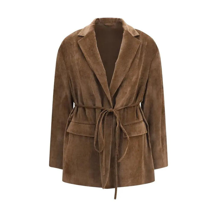 Brunello Cucinelli Sample Sale | Brunello Cucinelli Brown Viscose Full-Length Jacket - | Designer outlet