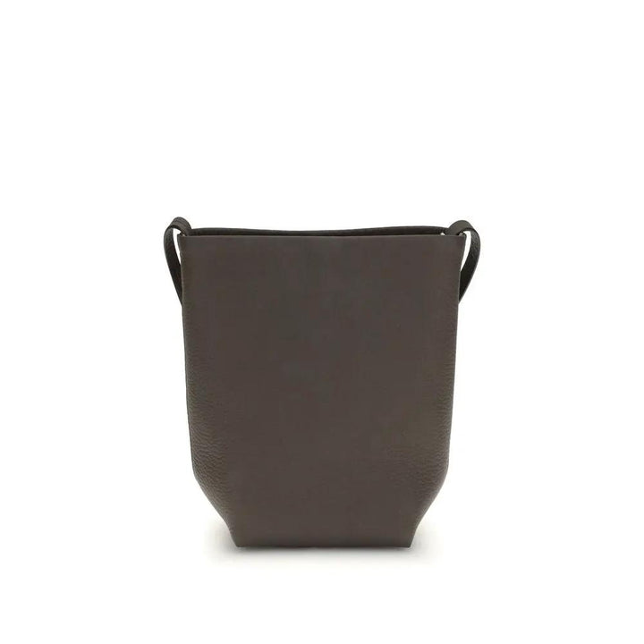 The Row Sample Sale | The Row Brown Calf Leather Bos Taurus Shoulder Bag - | Designer outlet