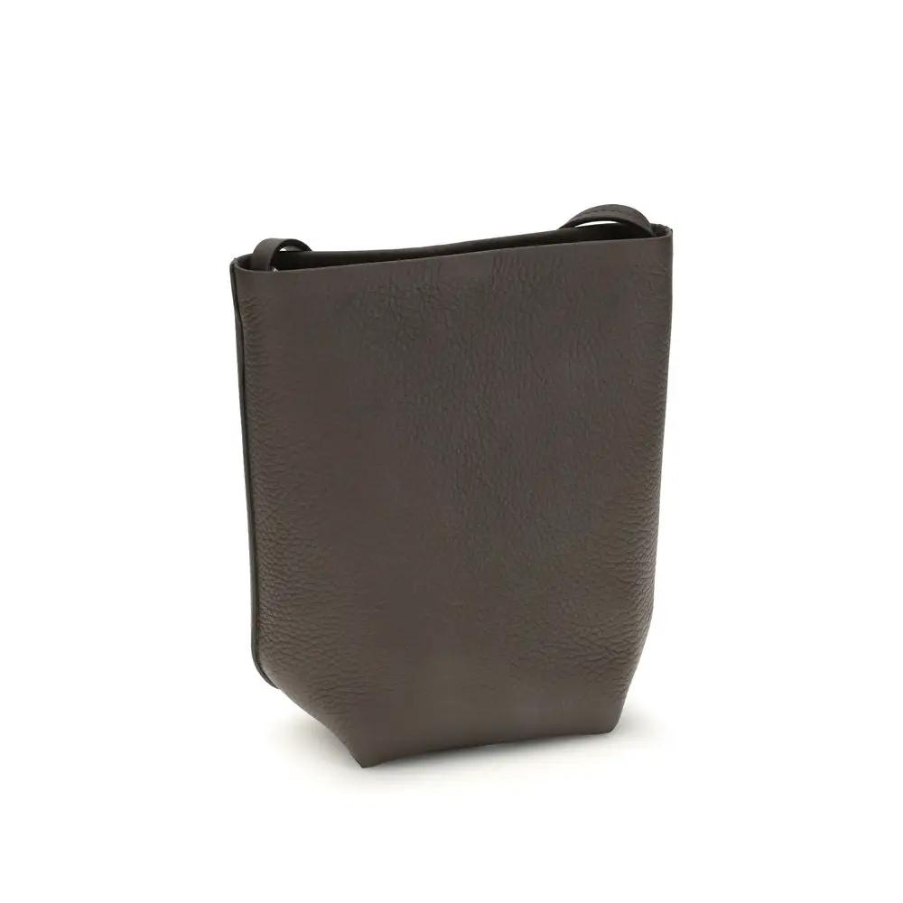 The Row Sample Sale | The Row Brown Calf Leather Bos Taurus Shoulder Bag - | Designer outlet