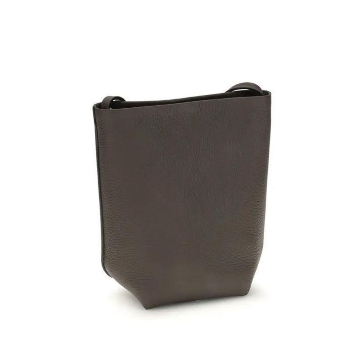 The Row Sample Sale | The Row Brown Calf Leather Bos Taurus Shoulder Bag - | Designer outlet
