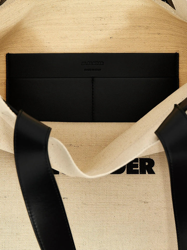 Jil Sander Bicolor Jute Tote Bag