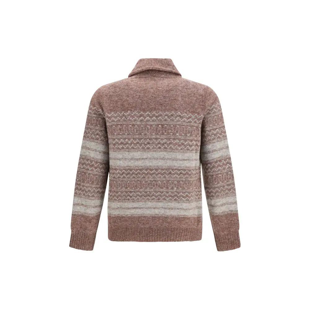 Brunello Cucinelli Sample Sale | Brunello Cucinelli Bordeaux Alpaca Vicugna Pacos Cardigan - | Designer outlet