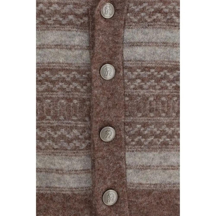 Brunello Cucinelli Sample Sale | Brunello Cucinelli Bordeaux Alpaca Vicugna Pacos Cardigan - | Designer outlet