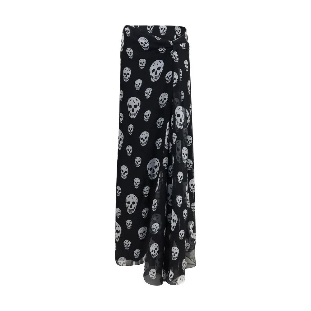 Alexander McQueen Sample Sale | Alexander McQueen Black Silk Long Skirt - | Designer outlet